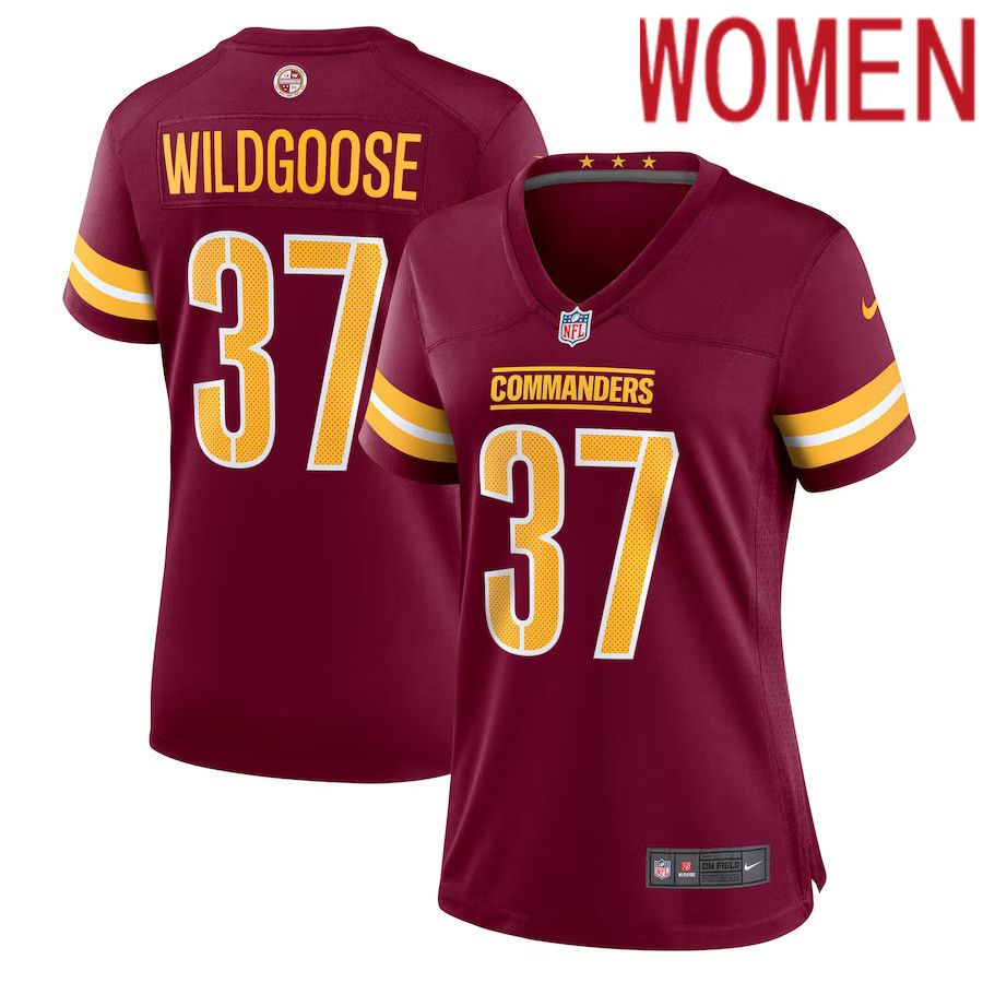Women Washington Commanders 37 Rachad Wildgoose Nike Burgundy Game Player NFL Jersey